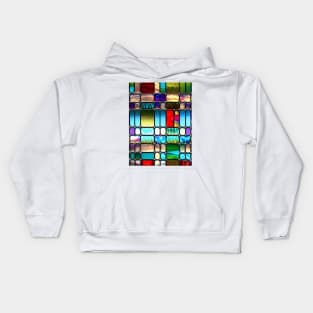 Colorful Patchwork, Stained Glass Pattern Kids Hoodie